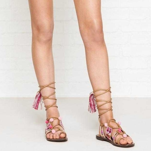 Sam Edelman Shoes - Sam Edelman Gretchen Lace Up Gladiator Sandal Pink